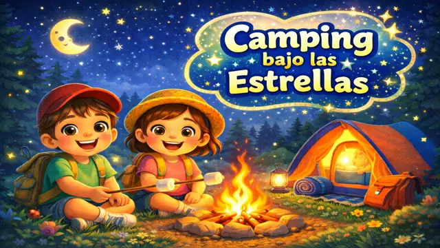 Camping con Niños: Cuento sobre Estrellas, Fogata y Naturaleza