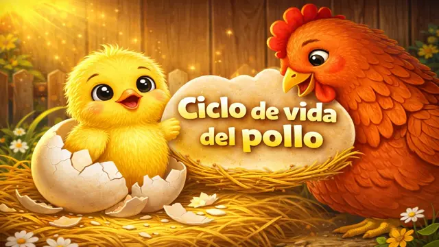 Cómo Nace un Pollito: Ciclo de Vida del Pollo para Niños de Primaria