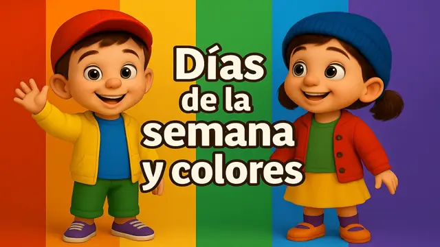 Días de la Semana y Colores en Español: Canción Educativa con Nico y Lucía
