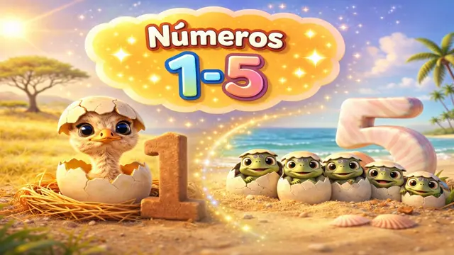 Contar del 1 al 5 con Animales: Mini Canción Educativa para Bebés y Niños