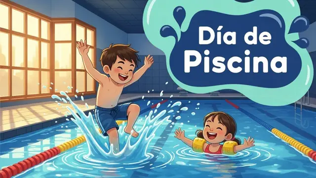 Primer Día en la Piscina: Cuento sobre Aprender a Nadar con Seguridad