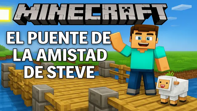 Cuento de Trabajo en Equipo con Steve de Minecraft: El Puente de la Amistad