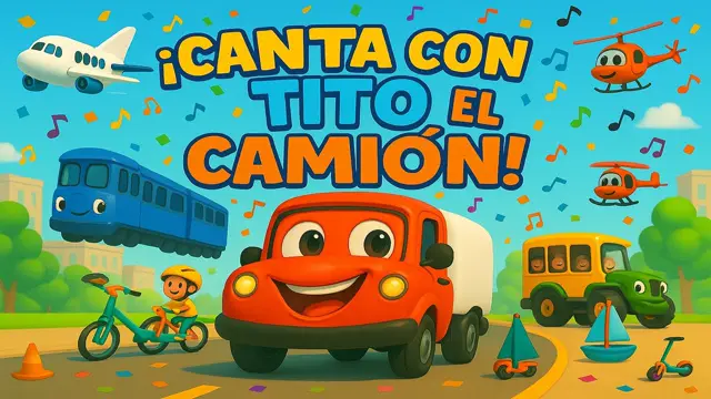 Canción de Transportes para Niños con Tito el Camión: Vehículos en Español