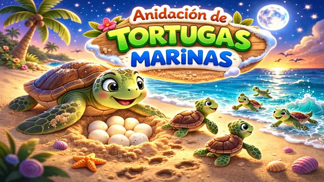 Ciclo de Vida de las Tortugas Marinas: Anidación y Nacimiento para Niños